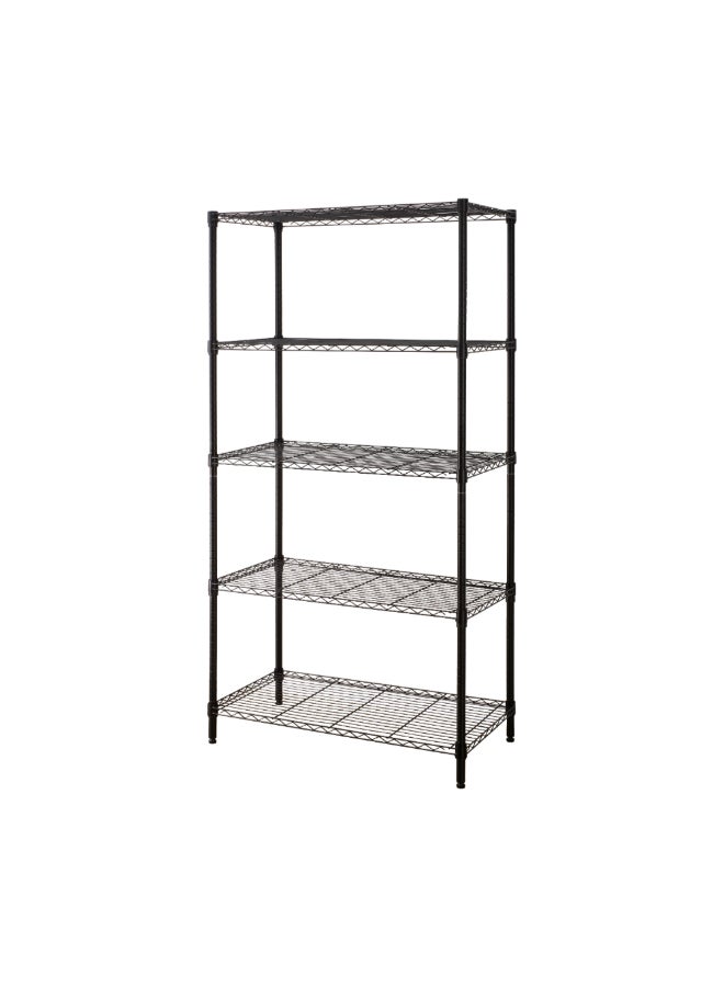 HoneyBee 5-Tier Free Standing Durable Wire Storage Rack Black 178 x 45 x 90 cm FW-901159C-1 - Image 1